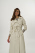 Trench kaput od umjetne kože – Pearl beige power look