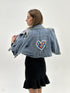 Kratka traper jakna s aplikacijama – Statement Denim