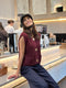 Rebrasti knit prsluk s gumbima – Soft Statement vest
