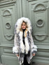 Luksuzna parka s prirodnim rakun krznom – Premium Winter Statement