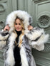 Luksuzna parka s prirodnim rakun krznom – Premium Winter Statement