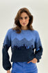 Plavi džemper s uzorkom – Modern Alpine knit