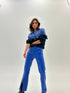 Plavi džemper s uzorkom – Modern Alpine knit