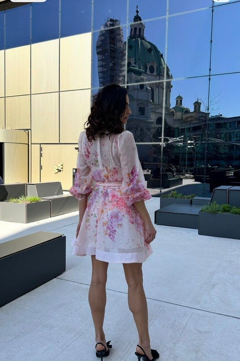 Pink Blossom Mini Dress