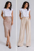 Oversized majica s naramenicama – Chain Detail look