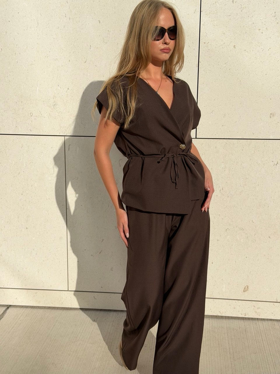 Luna – elegantni komplet sa širokim hlačama